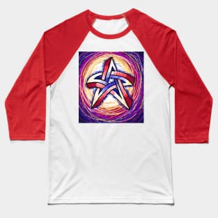 dancing Inter-dimensional Star Electric Rainbow Baseball T-Shirt